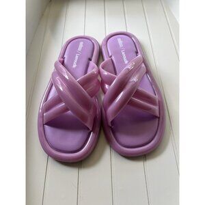 Melissa x Larroude Cali Slide Lilac Size 7
